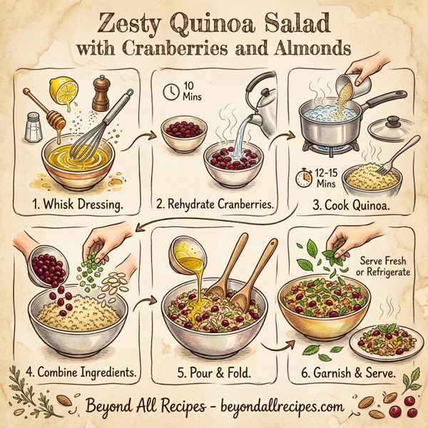 Zesty Quinoa Salad with Cranberries and Almonds instructions