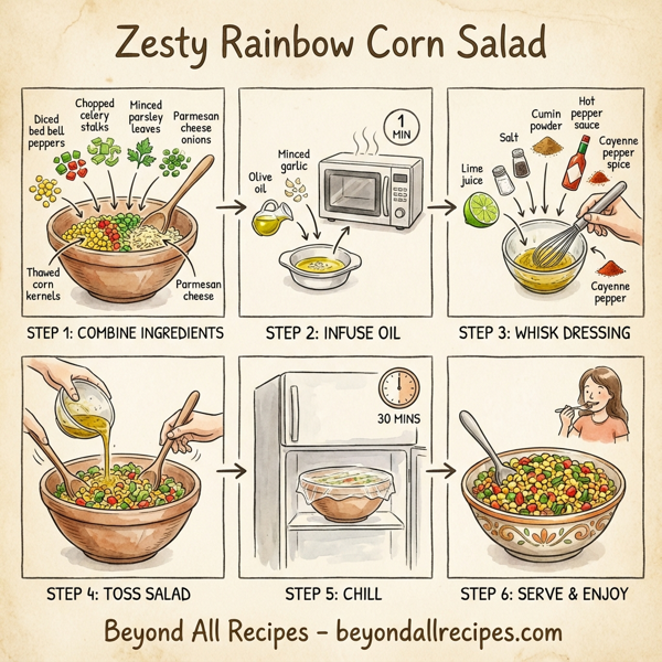 Zesty Rainbow Corn Salad instructions