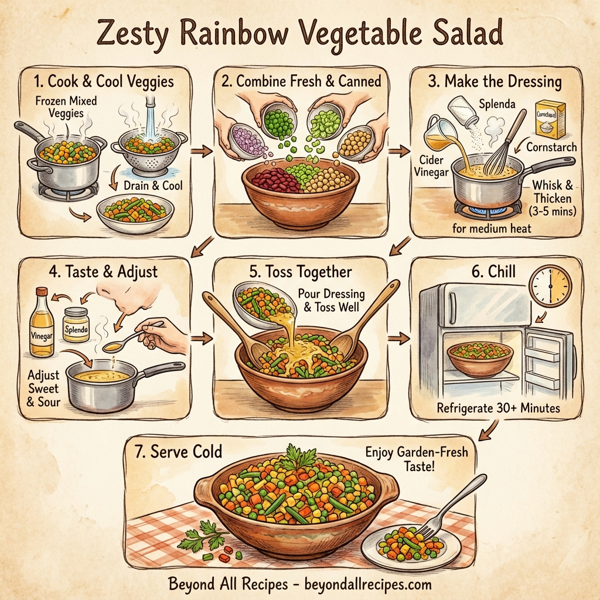 Zesty Rainbow Vegetable Salad instructions