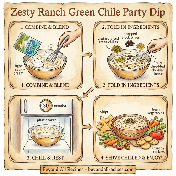 Zesty Ranch Green Chile Party Dip instructions