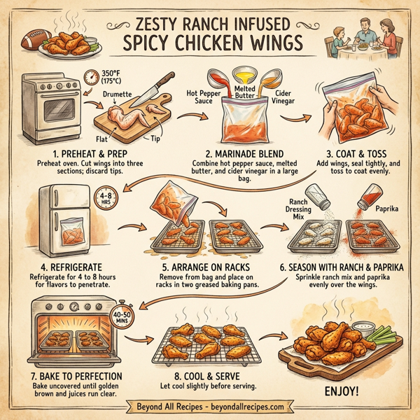 Zesty Ranch Infused Spicy Chicken Wings instructions