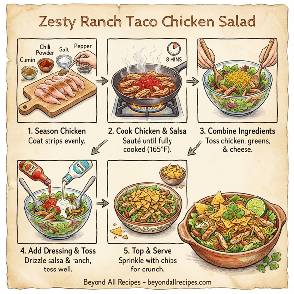 Zesty Ranch Taco Chicken Salad instructions