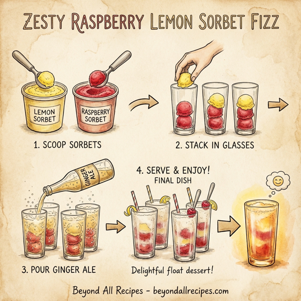 Zesty Raspberry Lemon Sorbet Fizz instructions