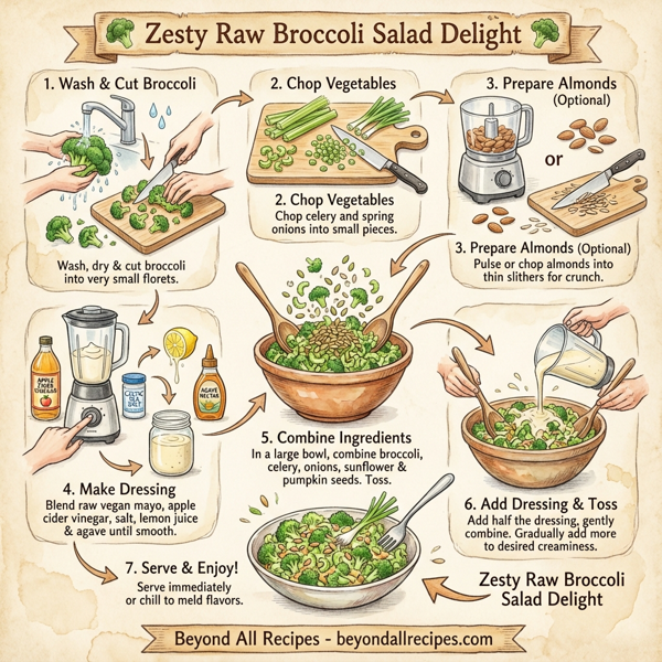 Zesty Raw Broccoli Salad Delight instructions