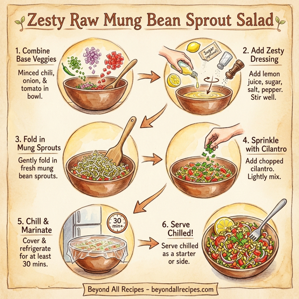Zesty Raw Mung Bean Sprout Salad instructions