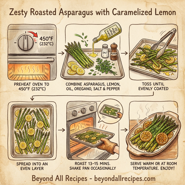 Zesty Roasted Asparagus with Caramelized Lemon instructions