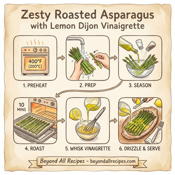 Zesty Roasted Asparagus with Lemon Dijon Vinaigrette instructions
