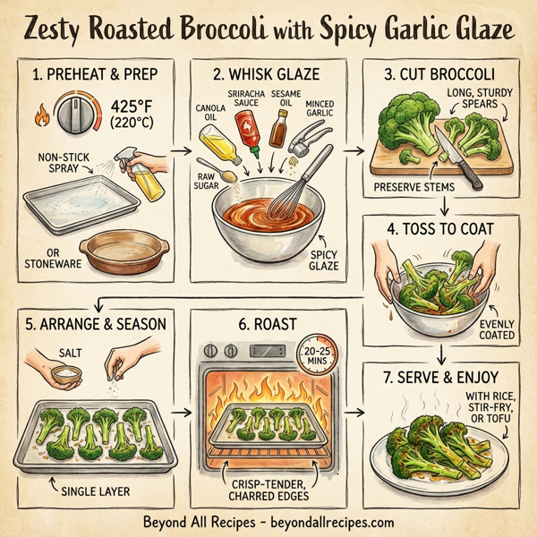 Zesty Roasted Broccoli with Spicy Garlic Glaze instructions
