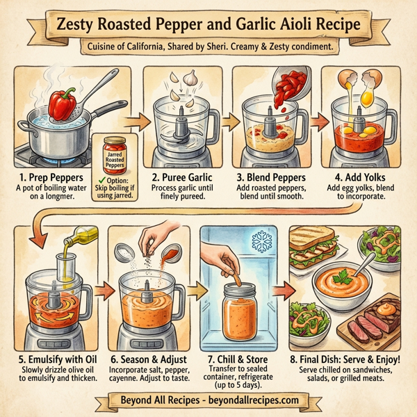 Zesty Roasted Pepper and Garlic Aioli instructions