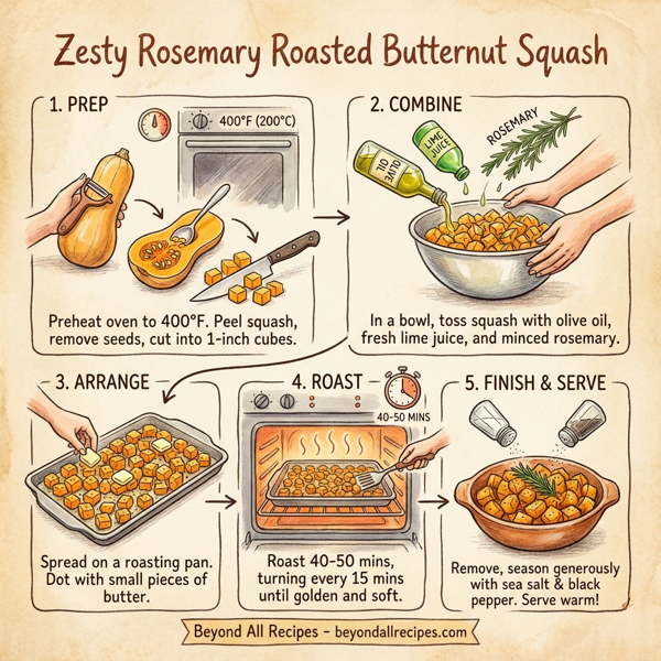 Zesty Rosemary Roasted Butternut Squash instructions