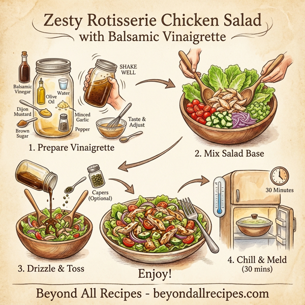 Zesty Rotisserie Chicken Salad with Balsamic Vinaigrette instructions
