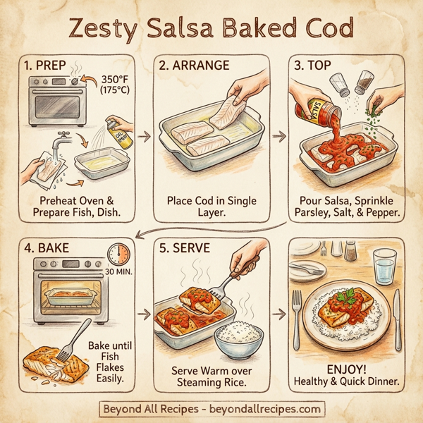 Zesty Salsa Baked Cod instructions