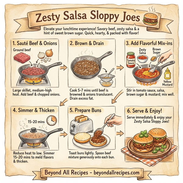 Zesty Salsa Sloppy Joes instructions