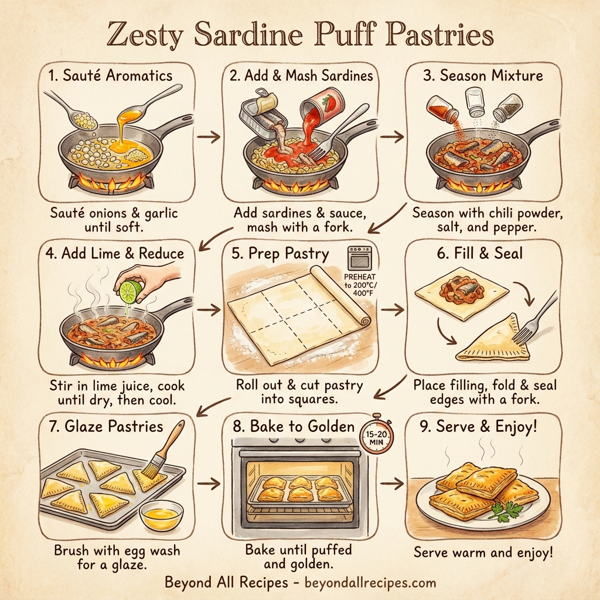 Zesty Sardine Puff Pastries instructions