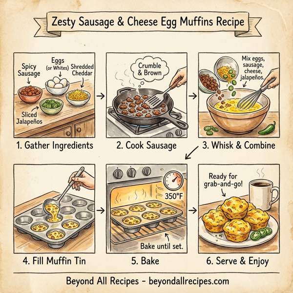 Zesty Sausage & Cheese Egg Muffins instructions