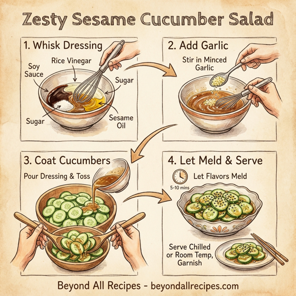 Zesty Sesame Cucumber Salad instructions