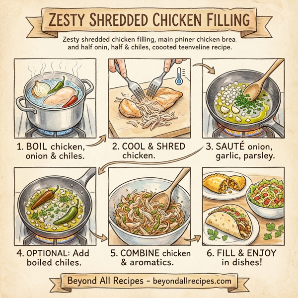 Zesty Shredded Chicken Filling instructions