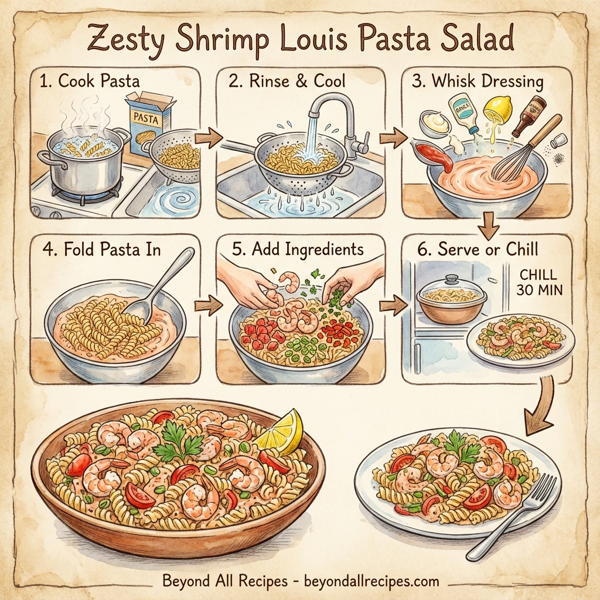 Zesty Shrimp Louis Pasta Salad instructions