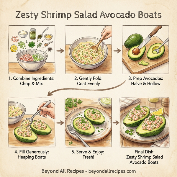 Zesty Shrimp Salad Avocado Boats instructions