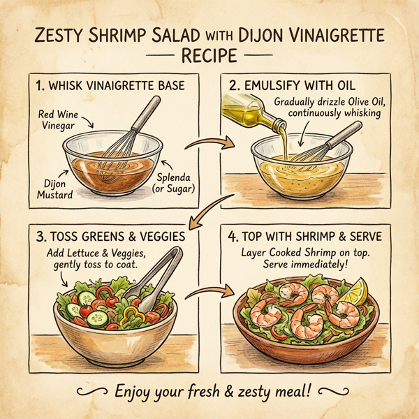 Zesty Shrimp Salad with Dijon Vinaigrette instructions