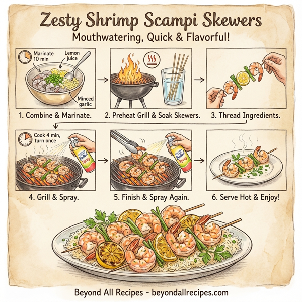 Zesty Shrimp Scampi Skewers instructions