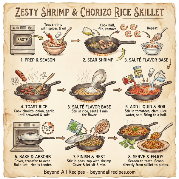 Zesty Shrimp & Chorizo Rice Skillet instructions