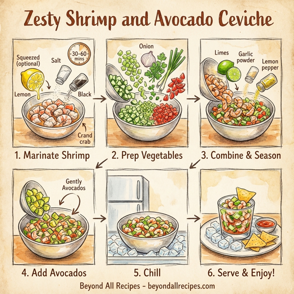 Zesty Shrimp and Avocado Ceviche instructions