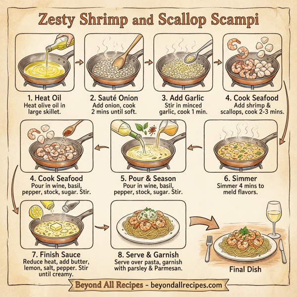 Zesty Shrimp and Scallop Scampi instructions