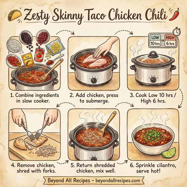 Zesty Skinny Taco Chicken Chili instructions