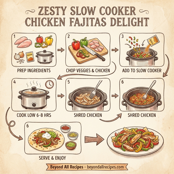 Zesty Slow Cooker Chicken Fajitas Delight instructions