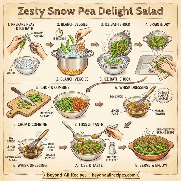 Zesty Snow Pea Delight Salad instructions