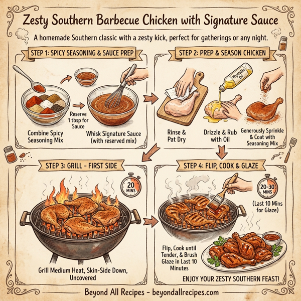 Zesty Southern Barbecue Chicken with Signature Sauce instructions