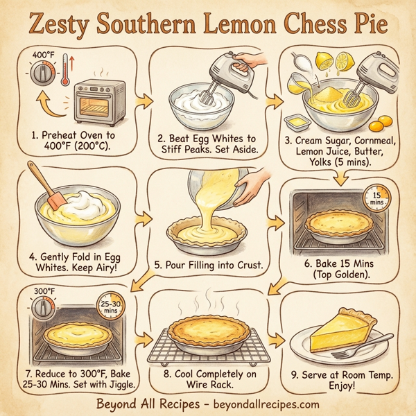 Zesty Southern Lemon Chess Pie instructions