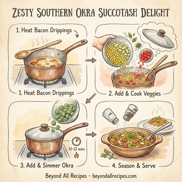 Zesty Southern Okra Succotash Delight instructions