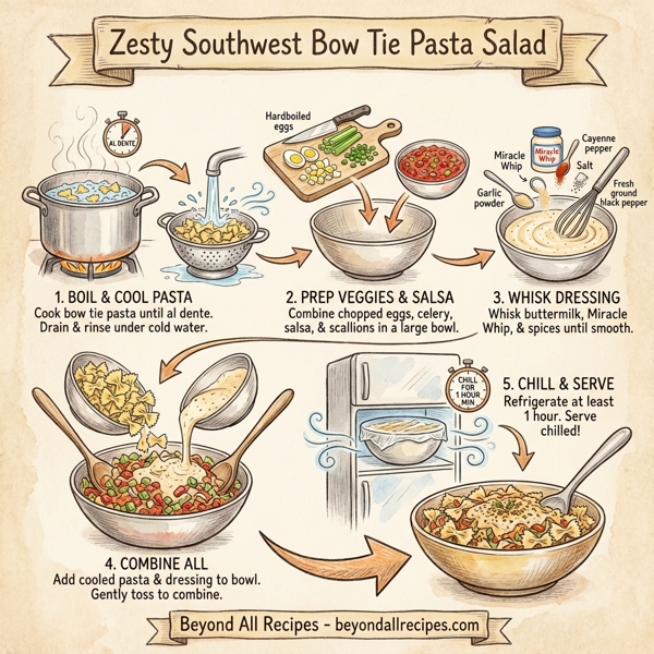 Zesty Southwest Bow Tie Pasta Salad instructions