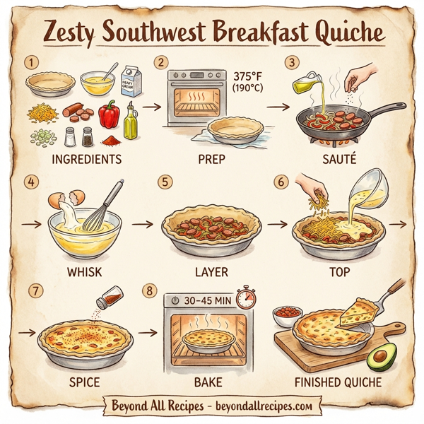 Zesty Southwest Breakfast Quiche instructions