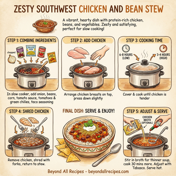 Zesty Southwest Chicken and Bean Stew instructions