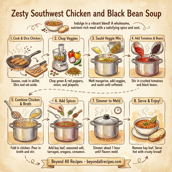 Zesty Southwest Chicken and Black Bean Soup instructions