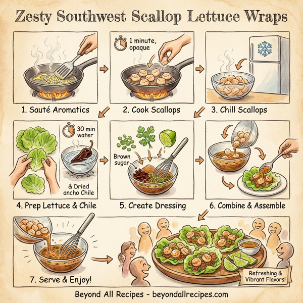 Zesty Southwest Scallop Lettuce Wraps instructions