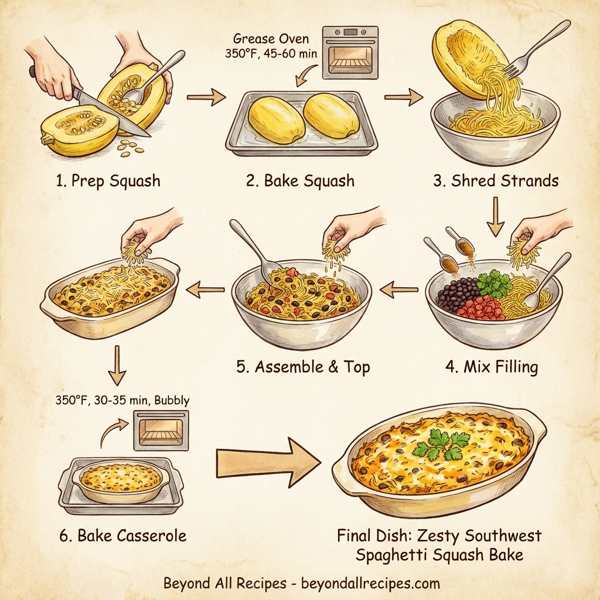 Zesty Southwest Spaghetti Squash Bake instructions