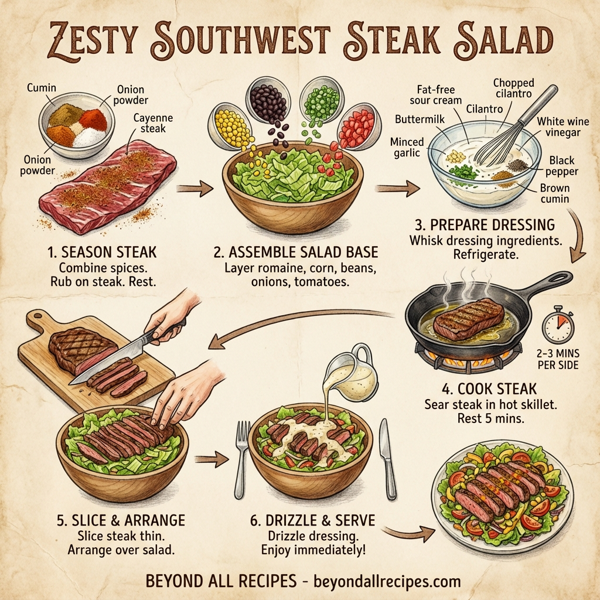 Zesty Southwest Steak Salad instructions