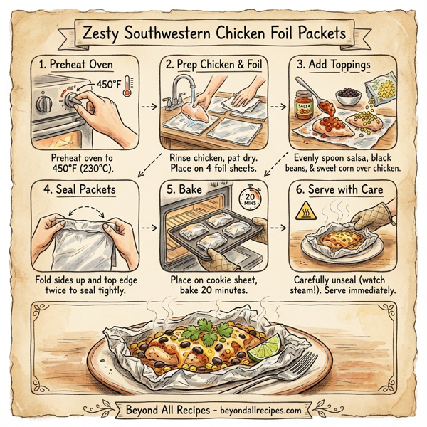 Zesty Southwestern Chicken Foil Packets instructions
