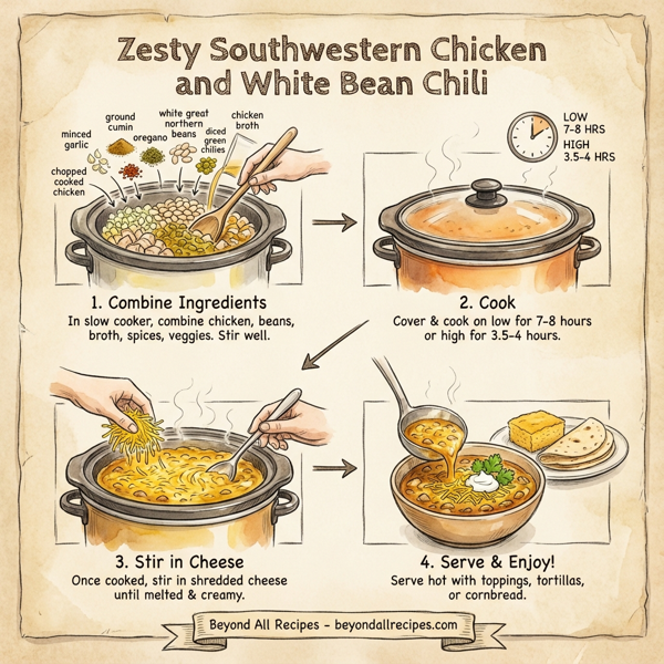 Zesty Southwestern Chicken and White Bean Chili instructions