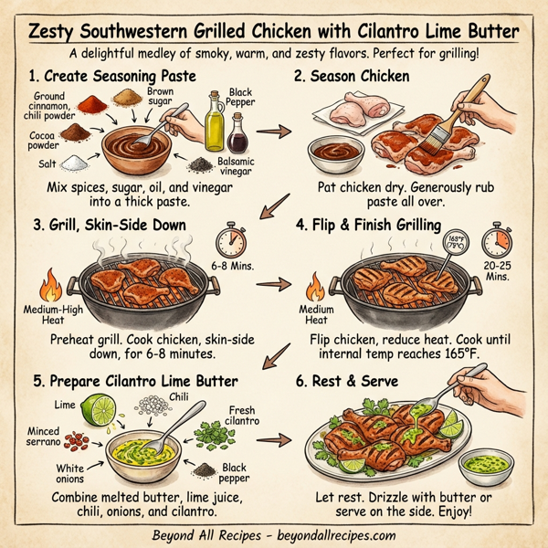Zesty Southwestern Grilled Chicken with Cilantro Lime Butter instructions