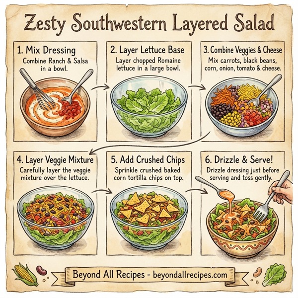 Zesty Southwestern Layered Salad instructions