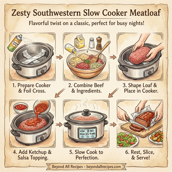Zesty Southwestern Slow Cooker Meatloaf instructions