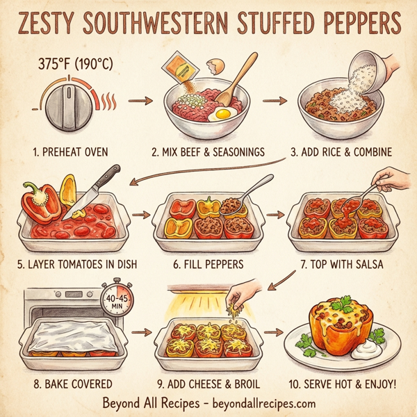 Zesty Southwestern Stuffed Peppers instructions