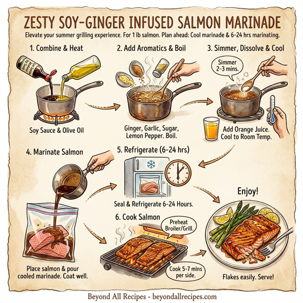 Zesty Soy-Ginger Infused Salmon Marinade instructions