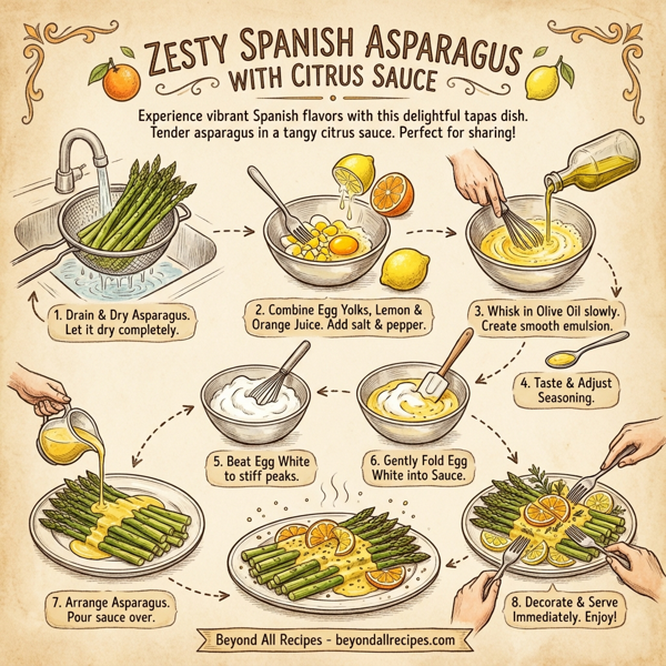 Zesty Spanish Asparagus with Citrus Sauce instructions