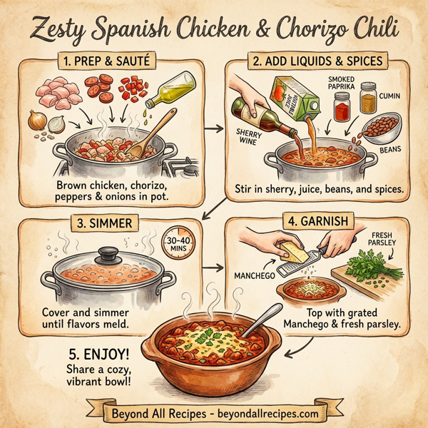 Zesty Spanish Chicken & Chorizo Chili instructions